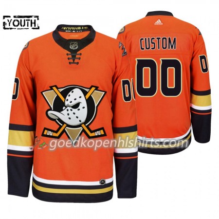 Anaheim Ducks Custom Adidas 2019-2020 Oranje Authentic Shirt - Kinderen
